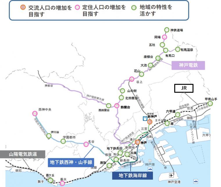 駅周辺のリノベーション駅一覧の図